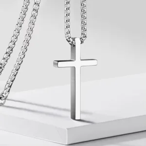 Collar De Cruz Acero 55 cm Fondo