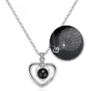 Collar de Acero Corazón Proyectable “Te Amo” en 100 Idiomas