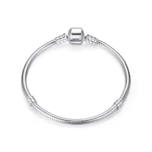 Pulsera de Acero Plateada para Charms o Dijes Derecha