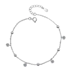 Tobillera Cadena Con Circones Colgantes Derecha