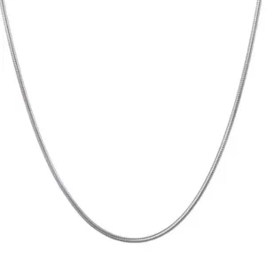 Cadena Tipo Serpiente Color Plateado 0.9 mm