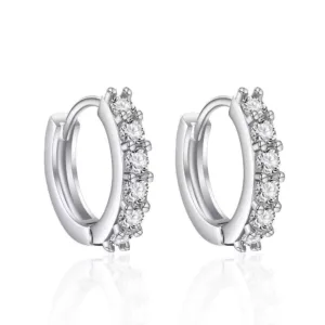 Aros Mini Argollas Con Circones Derecha