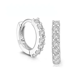 Aros Mini Argollas Con Circones Frontal