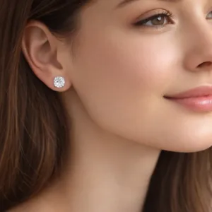 Aros Plata 925 Circón 6 mm Modelo