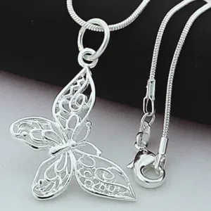 Collar Con Colgante De Mariposa Broches