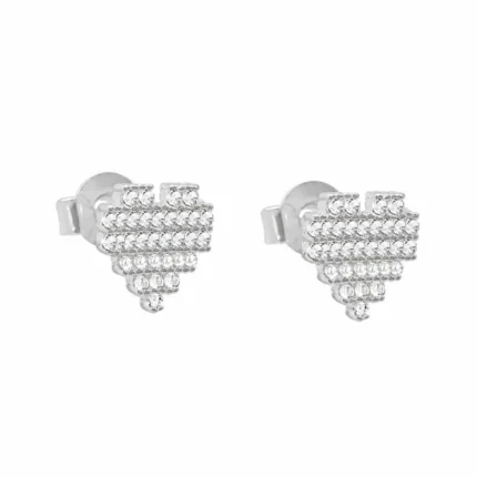 Aros de Plata 925 Circones en Corazón