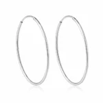Aros de plata tipo argolla 60 mm Aros de plata tipo argolla 60 mm