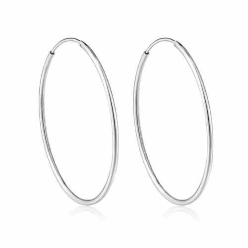 Aros de plata tipo argolla 60 mm Aros de plata tipo argolla 60 mm
