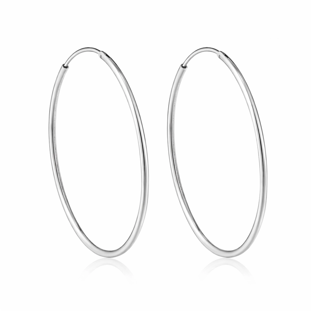 Aros de plata tipo argolla 60 mm Aros de plata tipo argolla 60 mm