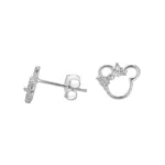 Aros de plata 925 con lazo brillante y micro circones derecha Aros de plata 925 con lazo brillante y micro circones derecha