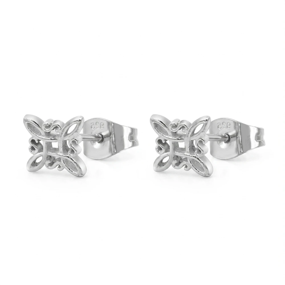 Aros de plata 925 nudo de brujas derecha Aros de plata 925 nudo de brujas derecha