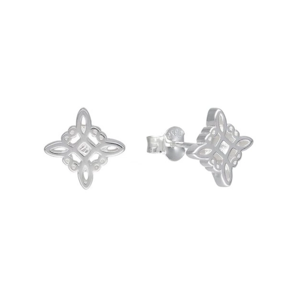 Aros de plata 925 nudo de brujas 10 mm derecha Aros de plata 925 nudo de brujas 10 mm derecha