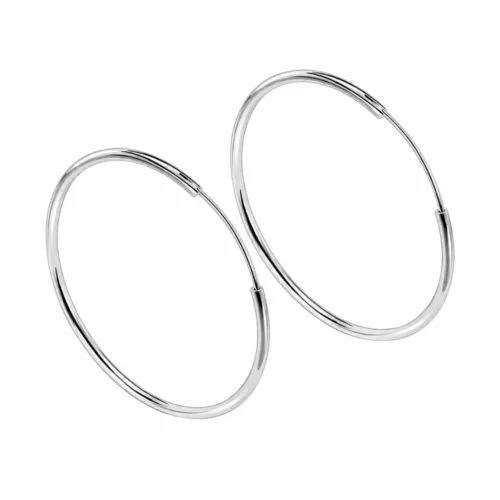 Aros De Plata Tipo Argolla 35 mm — Silverglam Aros De Plata Tipo Argolla 35 mm — Silverglam
