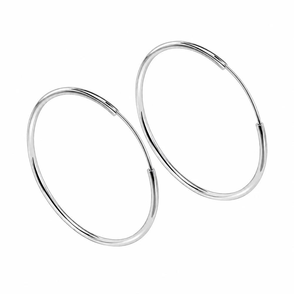 Aros de plata tipo argolla 35 mm — silverglam Aros de plata tipo argolla 35 mm — silverglam
