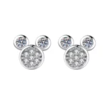 Aros mickey con circones acero — silverglam Aros mickey con circones acero — silverglam
