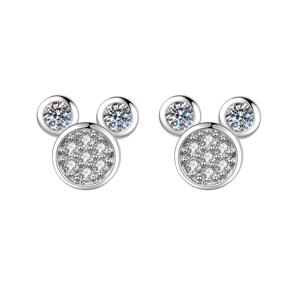 Aros mickey con circones acero — silverglam Aros mickey con circones acero — silverglam