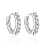 Aros mini argollas con circones derecha Aros mini argollas con circones derecha