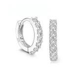 Aros mini argollas con circones frontal Aros mini argollas con circones frontal