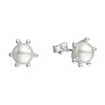 Aros plata 925 pistilo con perla 6 mm derecha Aros plata 925 pistilo con perla 6 mm derecha