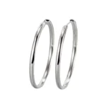 Aros argolla ovalada plateada 40 mm — silverglam Aros argolla ovalada plateada 40 mm — silverglam