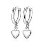 Aros plata argolla con dije corazón — silverglam Aros plata argolla con dije corazón — silverglam