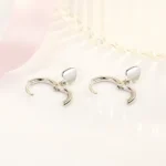 Aros plata argolla colgante corazon abiertos Aros plata argolla colgante corazon abiertos