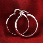 Aros plata argolla ovalo 35 mm acostado Aros plata argolla ovalo 35 mm acostado