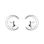Aros diseño luna y estrella — silverglam Aros diseño luna y estrella — silverglam