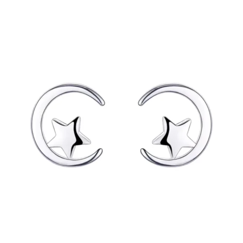 Aros Diseño Luna y Estrella — Silverglam Aros Diseño Luna y Estrella — Silverglam