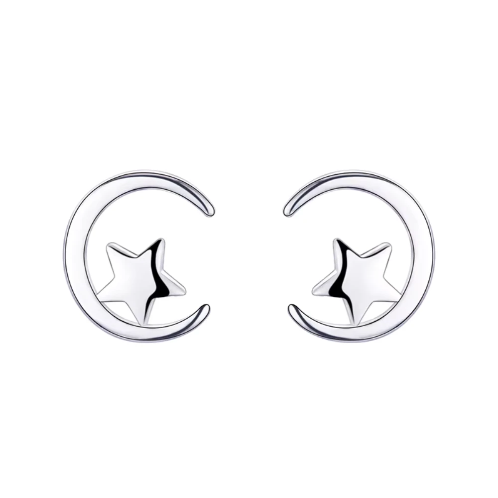 Aros diseño luna y estrella — silverglam Aros diseño luna y estrella — silverglam