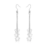 Aros pendientes colgantes tres estrellas plata — silverglam Aros pendientes colgantes tres estrellas plata — silverglam