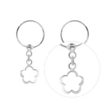 Aros de plata 925 argolla con relieve de flor zoom Aros de plata 925 argolla con relieve de flor zoom