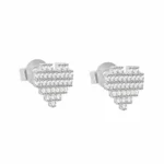 Aros corazón con circones plata 925 — silverglam Aros corazón con circones plata 925 — silverglam