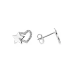 Aros corazón circones y estrella plata 925 — silverglam Aros corazón circones y estrella plata 925 — silverglam