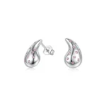 Aros gota plata 925 circones rosa francia — silverglam Aros gota plata 925 circones rosa francia — silverglam