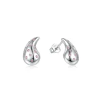 Aros de plata 925 estilo gota circones rosa francia derecha Aros de plata 925 estilo gota circones rosa francia derecha