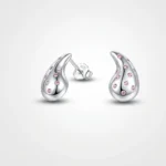 Aros de plata 925 estilo gota circones rosa francia fondo Aros de plata 925 estilo gota circones rosa francia fondo