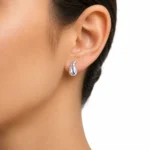 Aros de plata 925 estilo gota circones rosa francia modelo Aros de plata 925 estilo gota circones rosa francia modelo