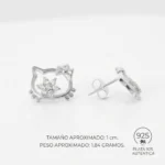 Aros de plata 925 figura decorativa con circones caracteristicas Aros de plata 925 figura decorativa con circones caracteristicas