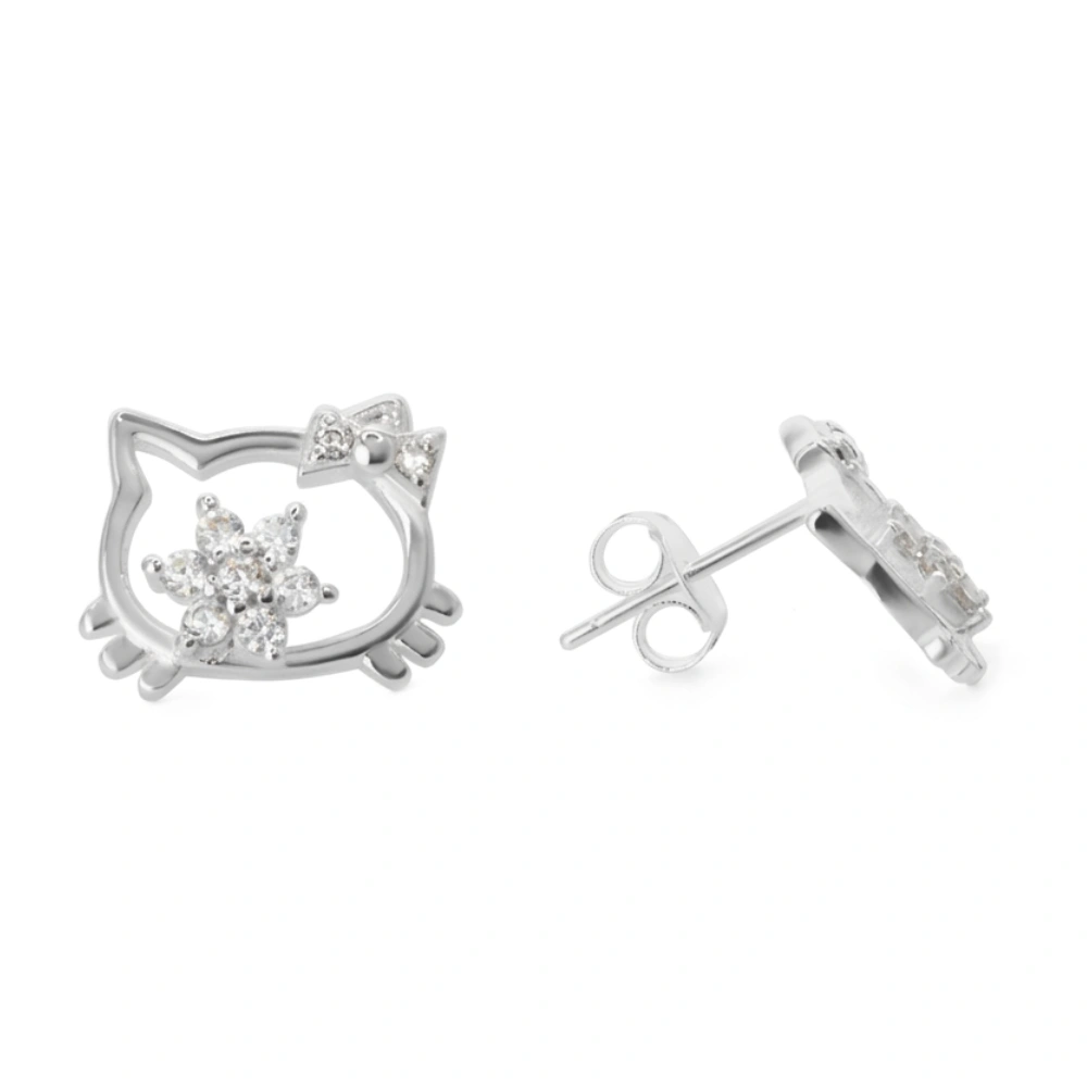 Aros plata 925 hello kitty circones — silverglam Aros plata 925 hello kitty circones — silverglam