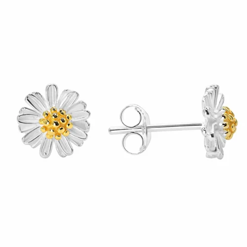Aros Plata 925 Pequeñas Margaritas — Silverglam Aros Plata 925 Pequeñas Margaritas — Silverglam