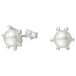 Aros de plata 925 pistilo con perla 10 mm derecha Aros de plata 925 pistilo con perla 10 mm derecha
