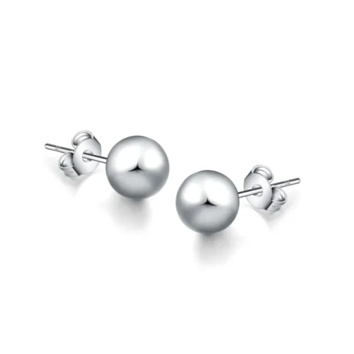 Aros Esferas Lisas Plata 10 mm — Silverglam Aros Esferas Lisas Pata 10 mm — Silverglam