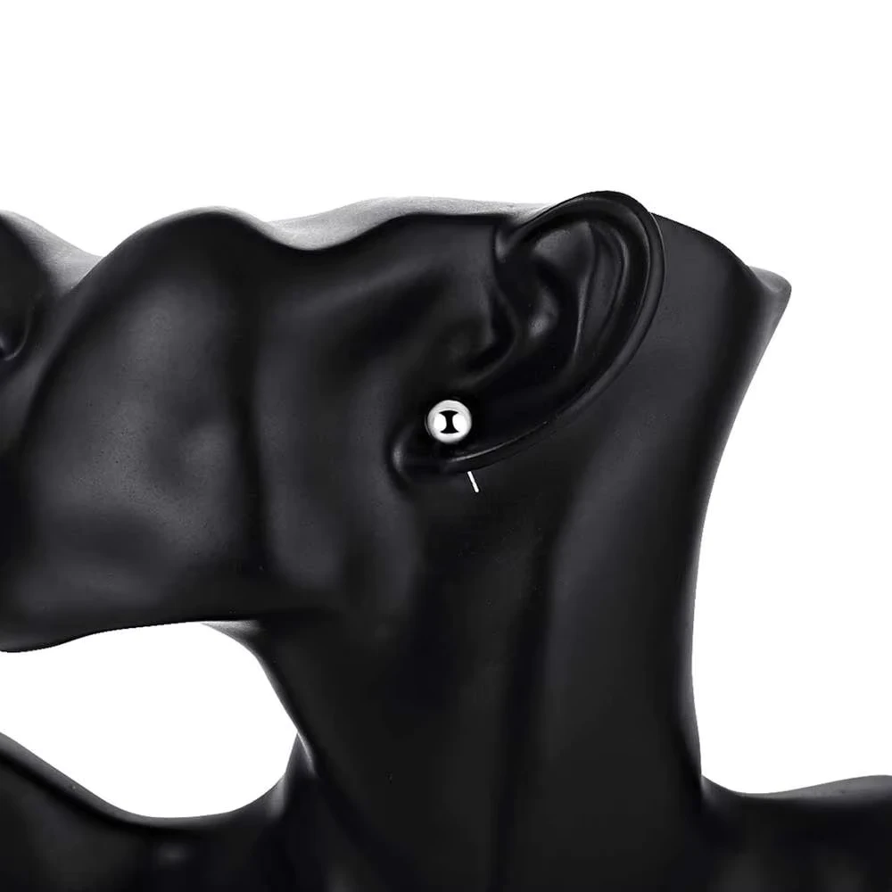 Aros de plata esferas lisas modelo Aros de plata esferas lisas modelo