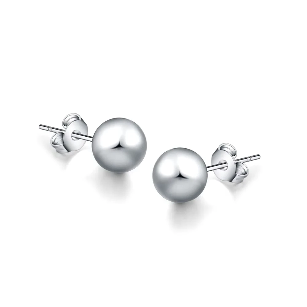 Aros esferas lisas plata 10 mm — silverglam Aros esferas lisas pata 10 mm — silverglam