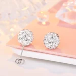 Aros de plata con micro circones incrustados fondos Aros de plata con micro circones incrustados fondos