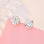 Aros de plata con micro circones incrustados papel Aros de plata con micro circones incrustados papel