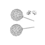 Aros de plata con micro circones incrustados real Aros de plata con micro circones incrustados real