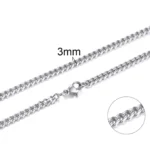 Cadena acero miami cuban 3 mm diametro Cadena acero miami cuban 3 mm diametro
