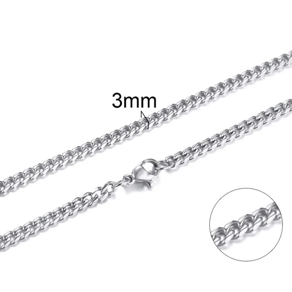 Cadena acero miami cuban 3 mm diametro Cadena acero miami cuban 3 mm diametro